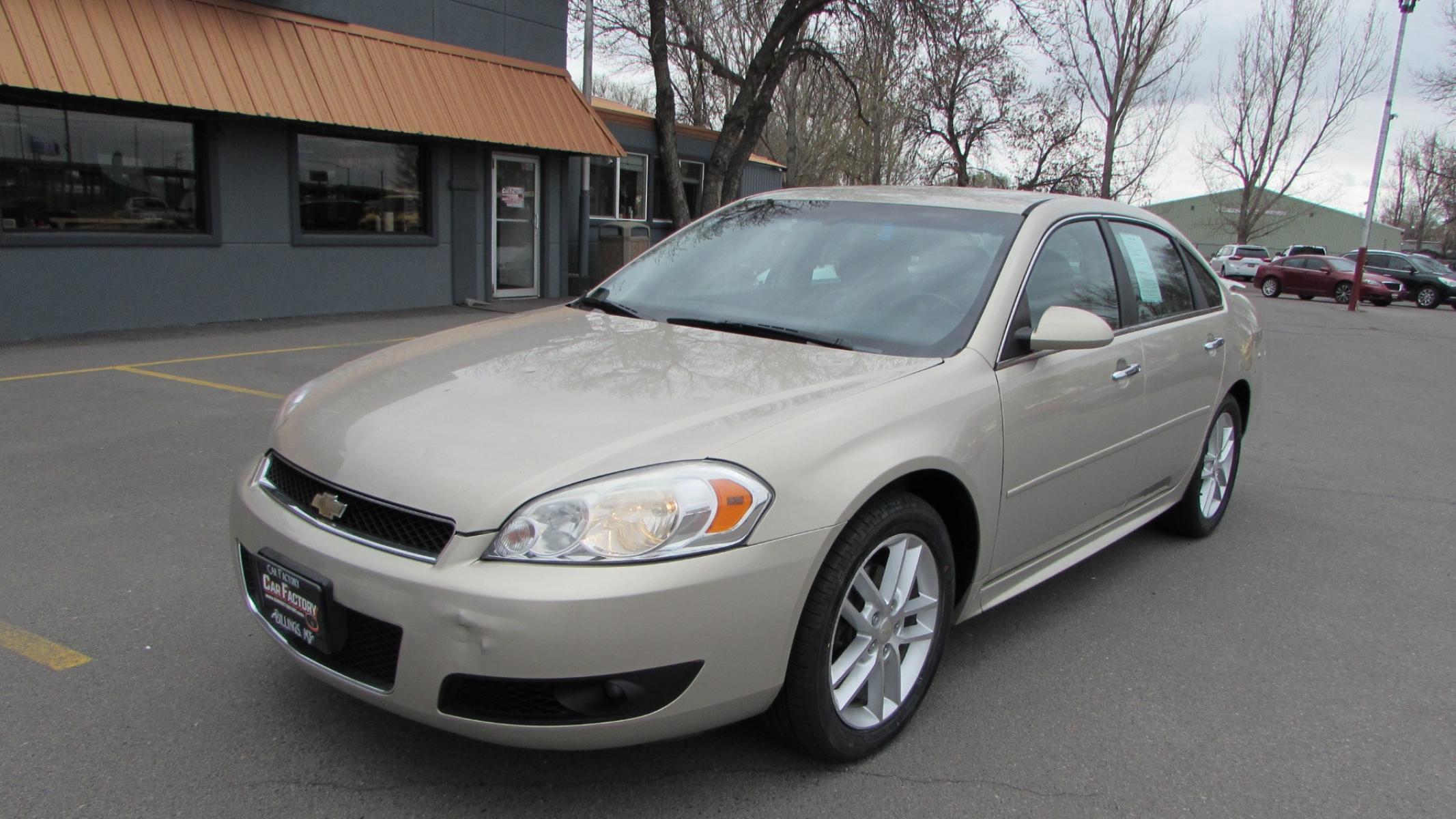 2012 Beige /Black Chevrolet Impala LTZ (2G1WC5E34C1) with an V6 engine, Automatic transmission, located at 4562 State Avenue, Billings, MT, 59101, (406) 896-9833, 45.769516, -108.526772 - Local Trade In V6, Automatic, Leather, Dual Power seats, Bose sound, Air conditioning, Cruise control, brand new tires, fresh oil change ready to hit the road! Call - 4o6-896-9833 Text - 4o6-534-9134 Stop by - Car Factory - 4562 State Ave - Billings MT 591o1 - Photo #1